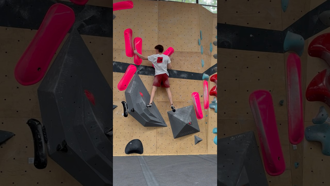 In love with those holds 🩷 #flathold #bouldering #climbing #coordination #climb #coordination