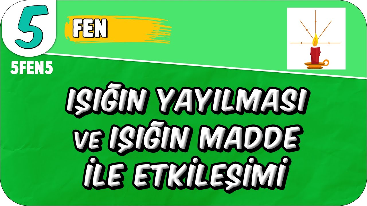 Işığın Yayılması ve Işığın Madde İle Etkileşimi 🟩 5FEN5 #2025