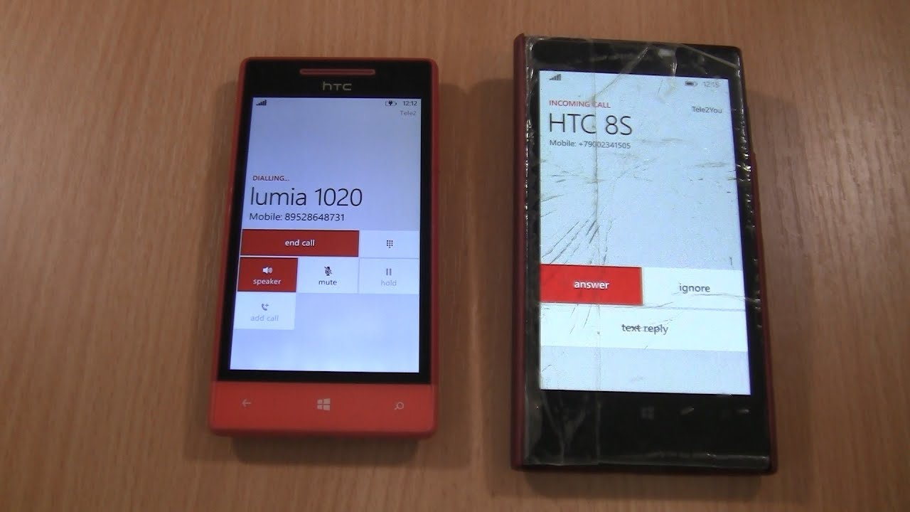 Incoming call & Outgoing call at the Same Time Nokia lumia 1020  +HTC 8S