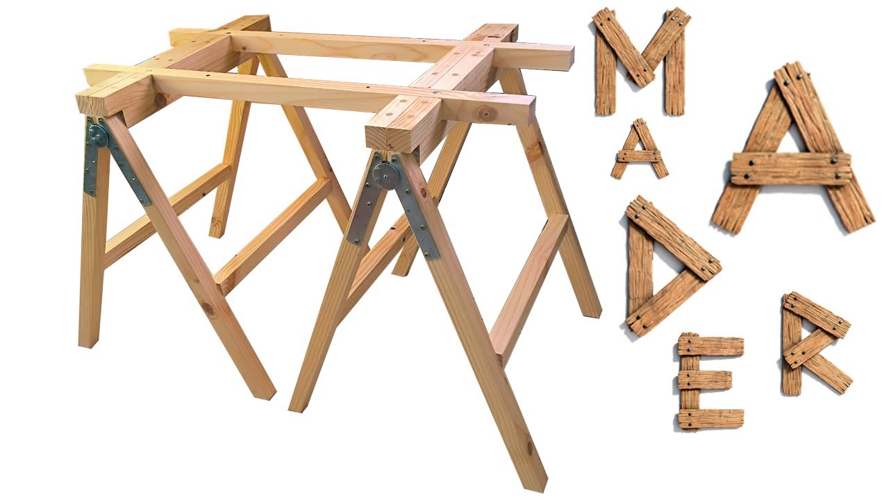 INCREDIBLE IDEA!!! FOR IMPROVING WOODEN TRESTLES!! Very Easy to Do. CARPENTRY - Luis Lovon