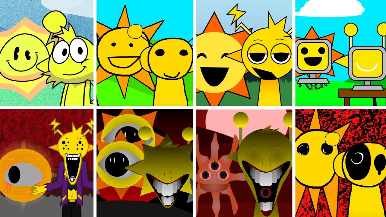Incredibox - Sprunki but MIX MR SUN AND SIMON in ALL Different Mods