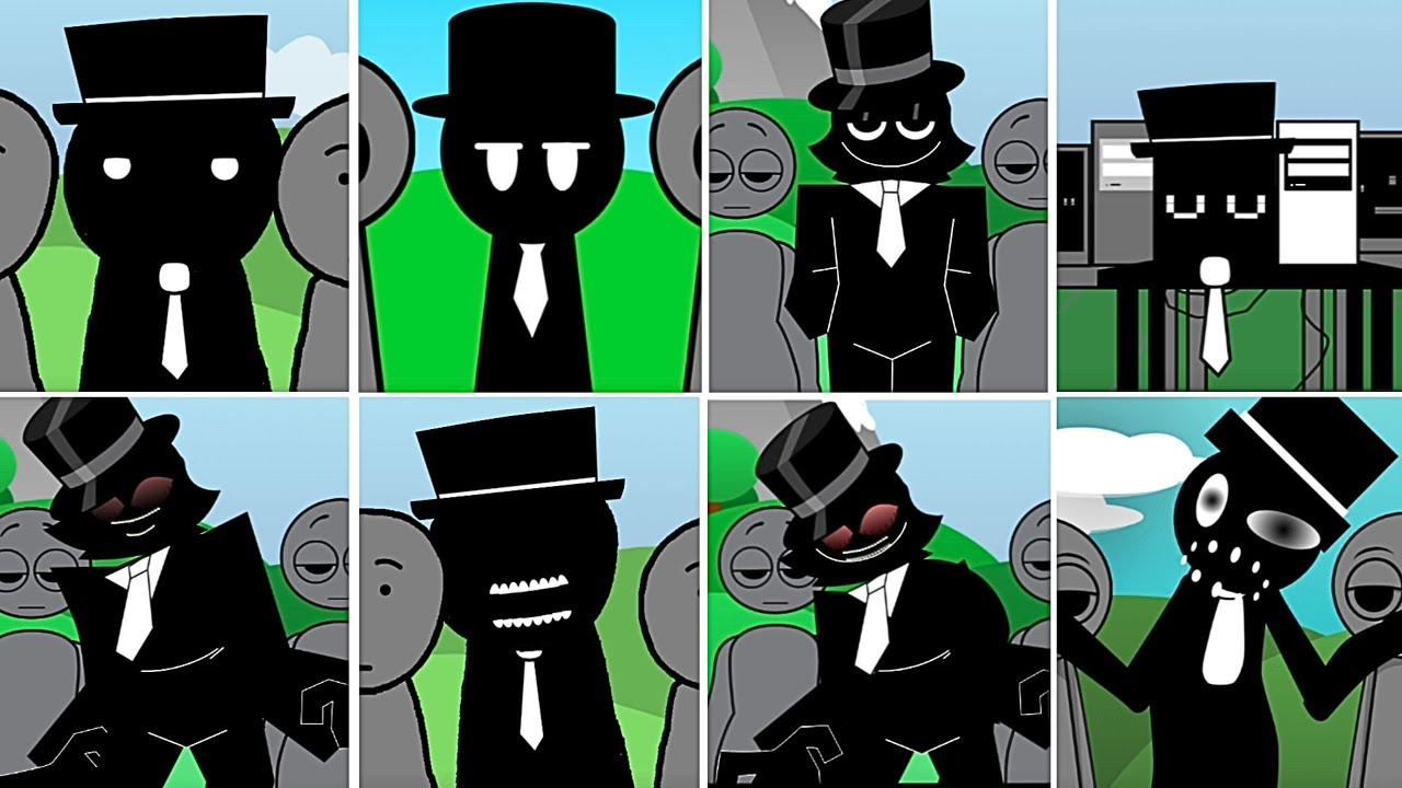 Incredibox - Sprunki but only MR.BLACK HAT in ALL Different Mods.New Version 5