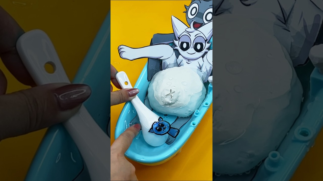 Incredibox Sprunki ❤️ Wenda is pregnant in the bathtub with Gray #sprunki #wenda