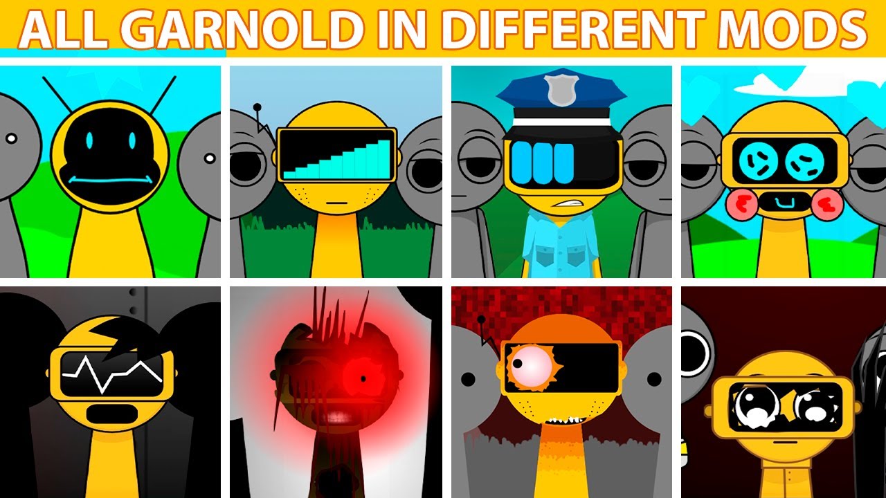 Incredibox Sprunki ALL GARNOLD in Different Mods