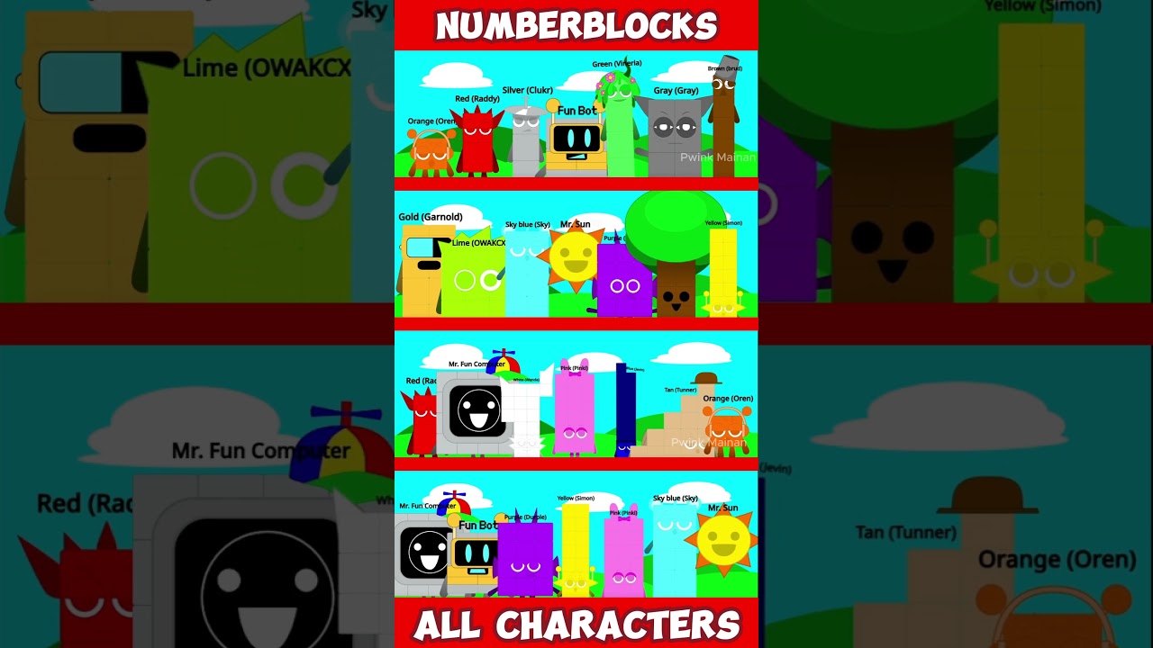 Incredibox Sprunki All Numberblocks Characters Reactions MIX VERSION