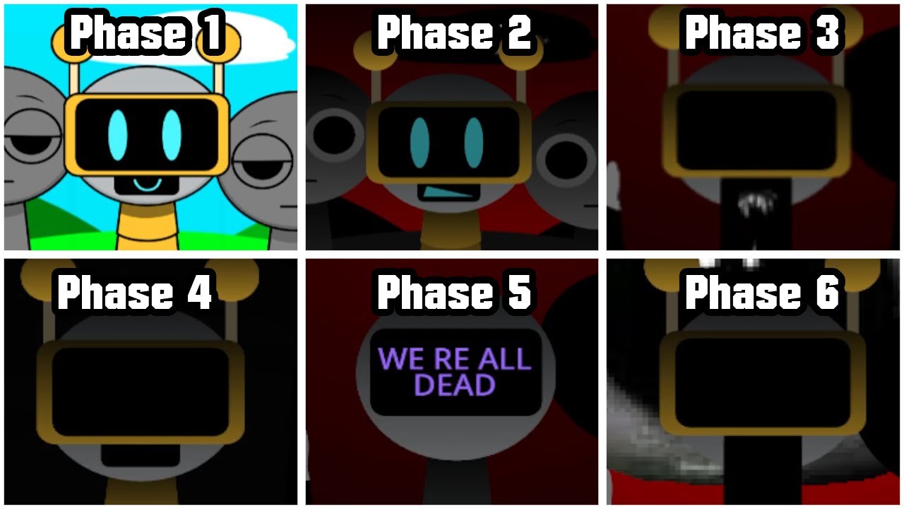 Incredibox Sprunki ALL PHASES VS  Sprunki Phase 1 to 6 Mods Fun Bot
