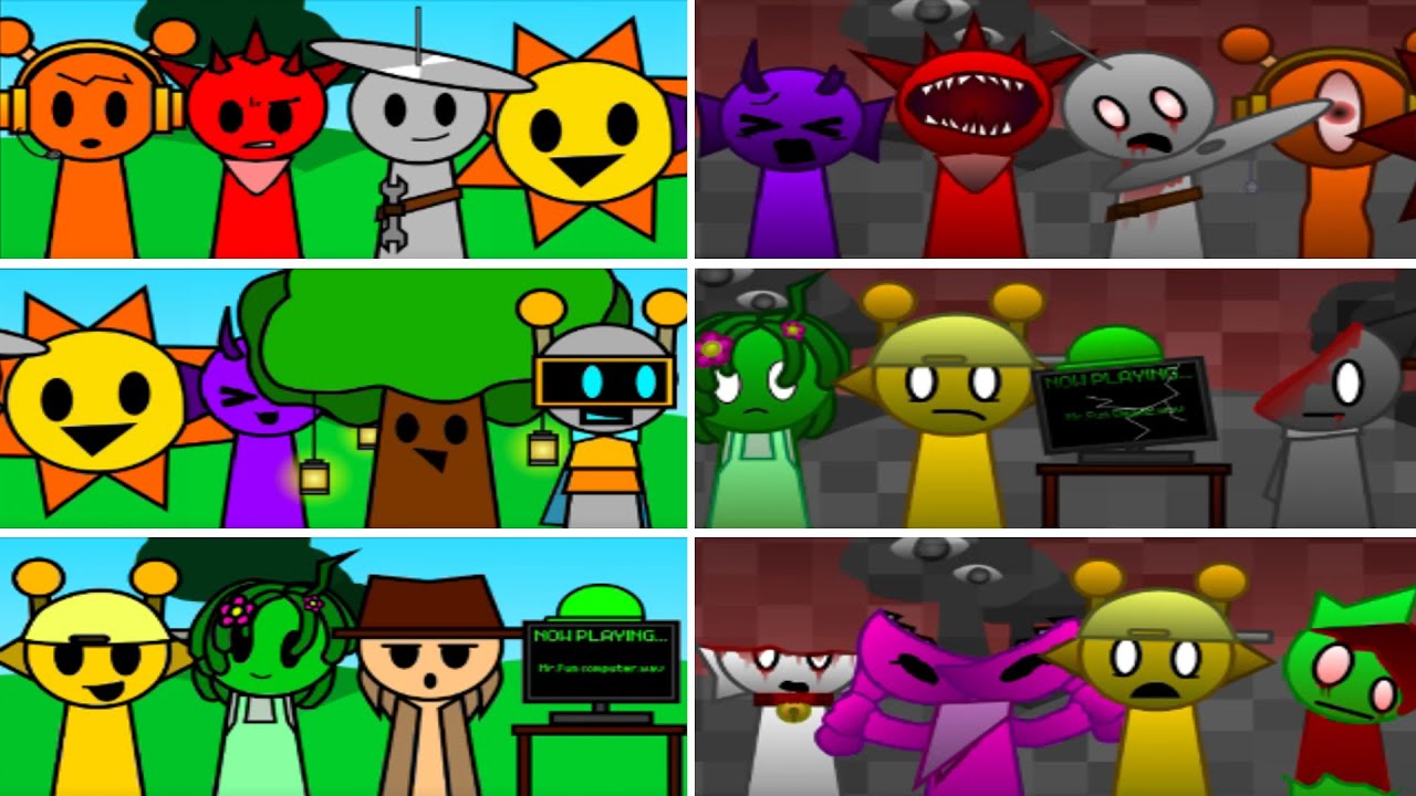 INCREDIBOX SPRUNKI BUT LOVE COUPLES ALL TOGETHER! IN ALL DIFFERENT MODS