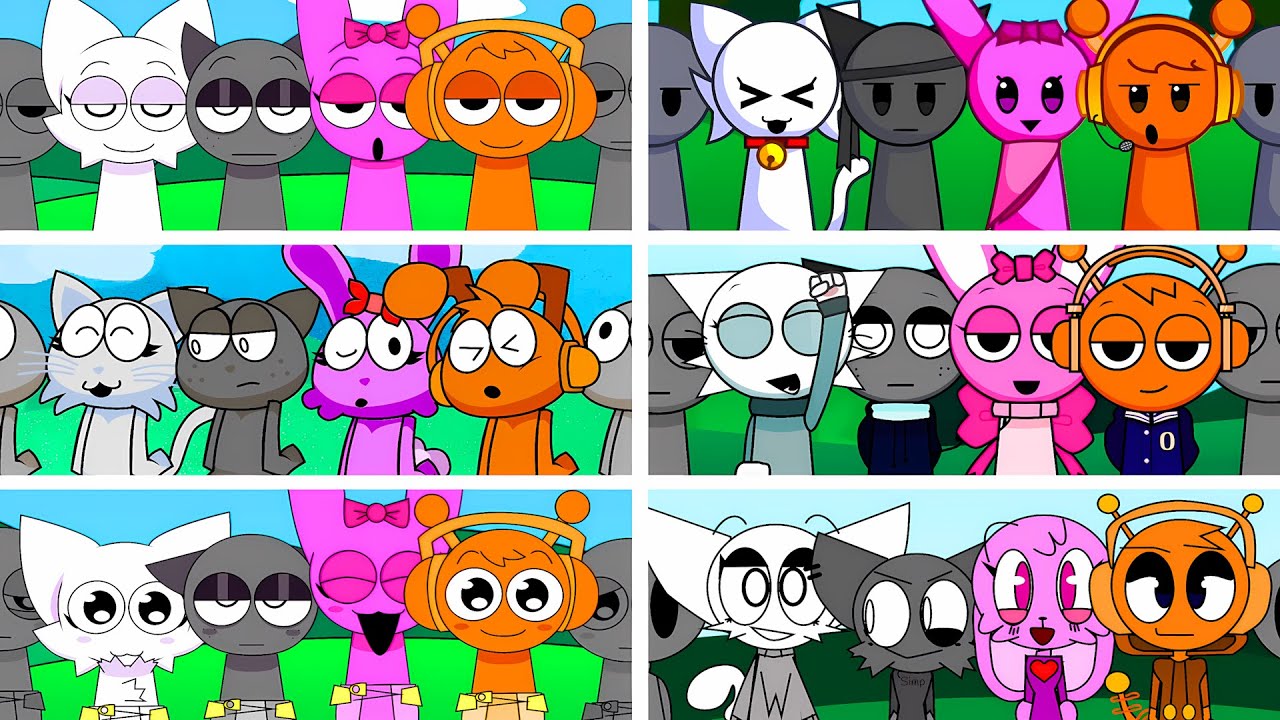 INCREDIBOX SPRUNKI BUT LOVE COUPLES! IN ALL DIFFERENT MODS