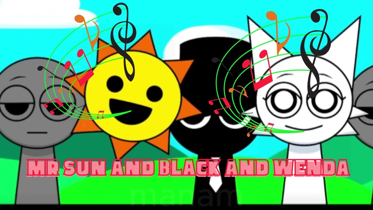 Incredibox- Sprunki but MIX MR SUN and BLACK WENDA in ALL Different Mods