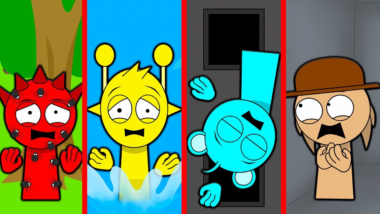 INCREDIBOX SPRUNKI BUT THEIR PHOBIAS & FEARS! SKY TUNNER SIMON RADDY Cartoon Animation
