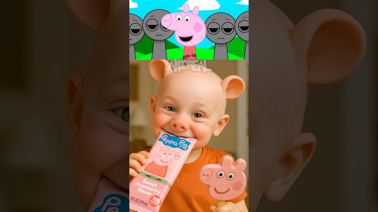 Incredibox Sprunki OC - Peppa Pig X Gummy Bear X Minion Eats Ice Cream In Real Life!