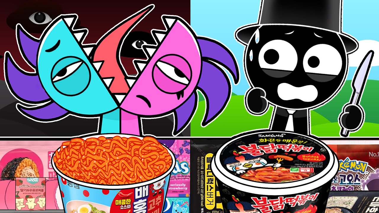 Incredibox Sprunki OC - SemiHemi vs Black Convenience Store MUKBANG Animation! | Animation