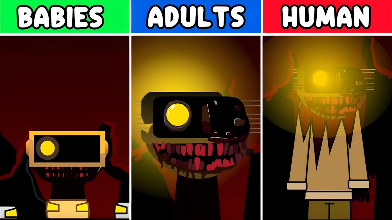 Incredibox Sprunki: Phase 6 VS Babies Version VS Human Version