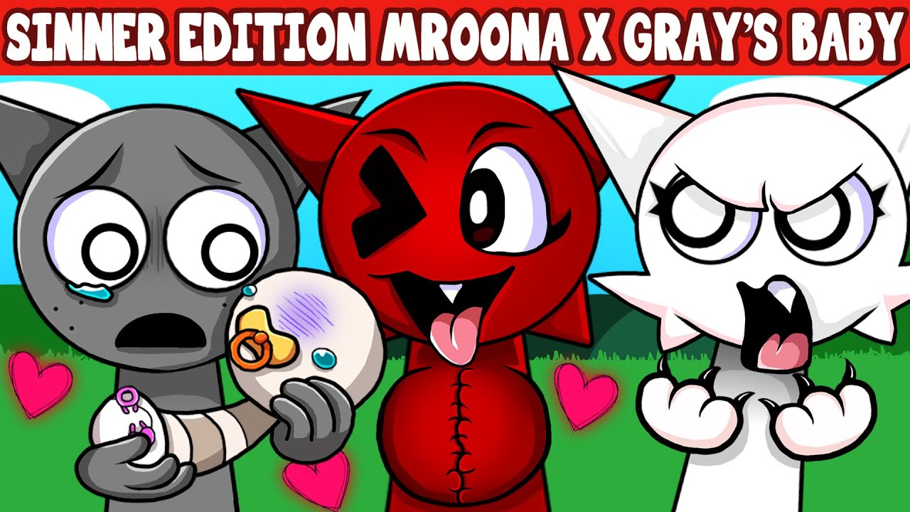Incredibox Sprunki Retake Sinner Edition But With Mroona x Gray's Baby - All Reactions