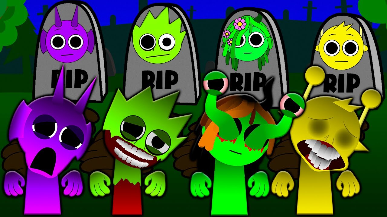 INCREDIBOX SPRUNKI R.I.P SAD STORY! VINERIA DURPLE OWAKCX SIMON Cartoon Animation