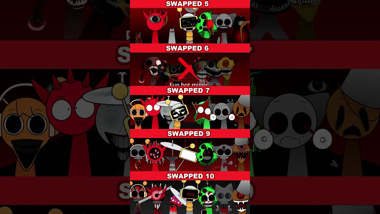 Incredibox Sprunki Swapped Phase 5 VS Phase 6 VS Phase 7 VS Phase 9 VS Phase 10 *Mix Version* #short