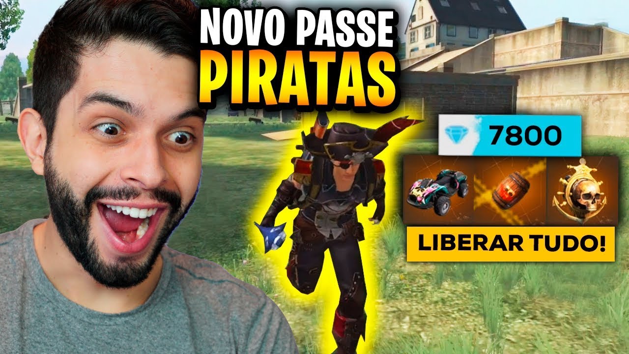 INCRÍVEL!?! JÁ COMPLETEI O NOVO PASSE DOS PIRATAS NO FREE FIRE!