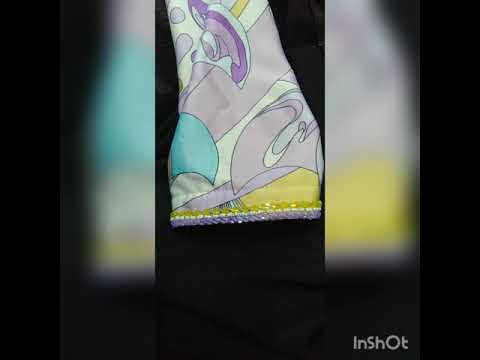Indahkan baju dengan perincian manik bersama jari adik