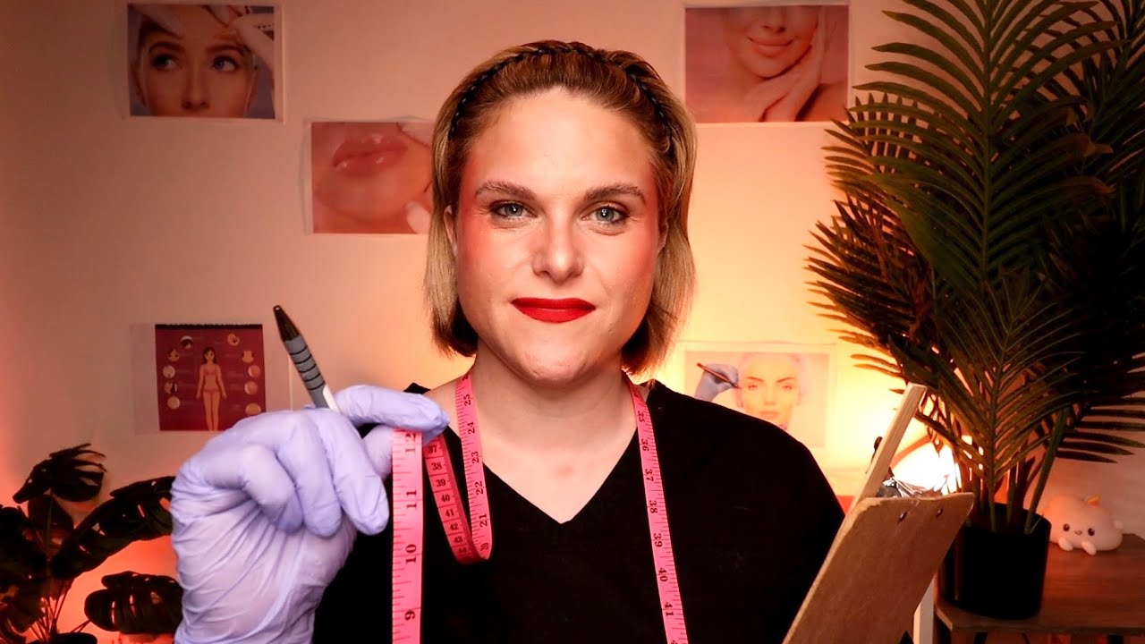 In-Depth ASMR Plastic Surgery Consultation: Examining & Measuring