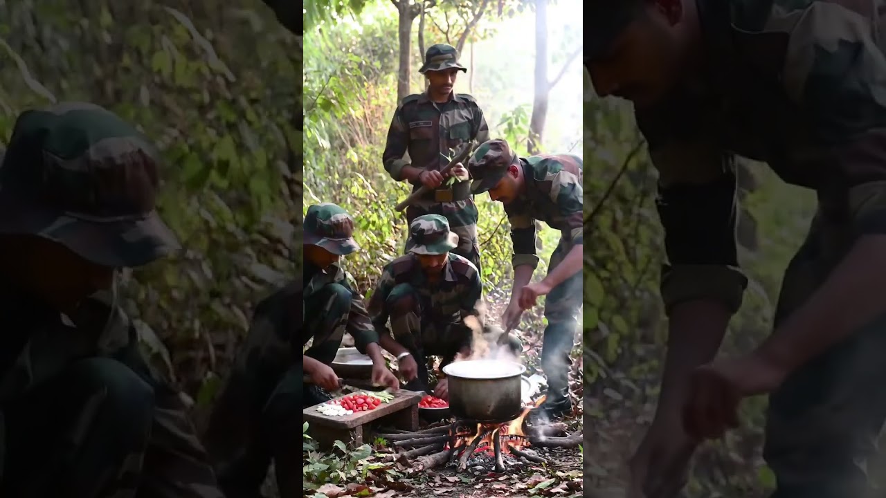 Indian Army Cooking in Deep Forest | Jungle Life in 8K 🇮🇳🔥
