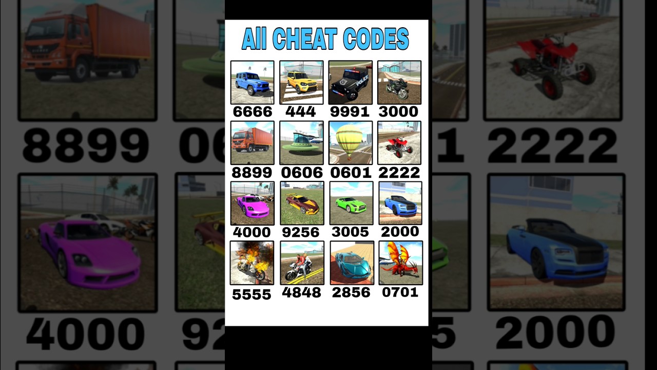 Indian Bike Driving 3D All Cheat Codes #indianbikedriving3d #shorts