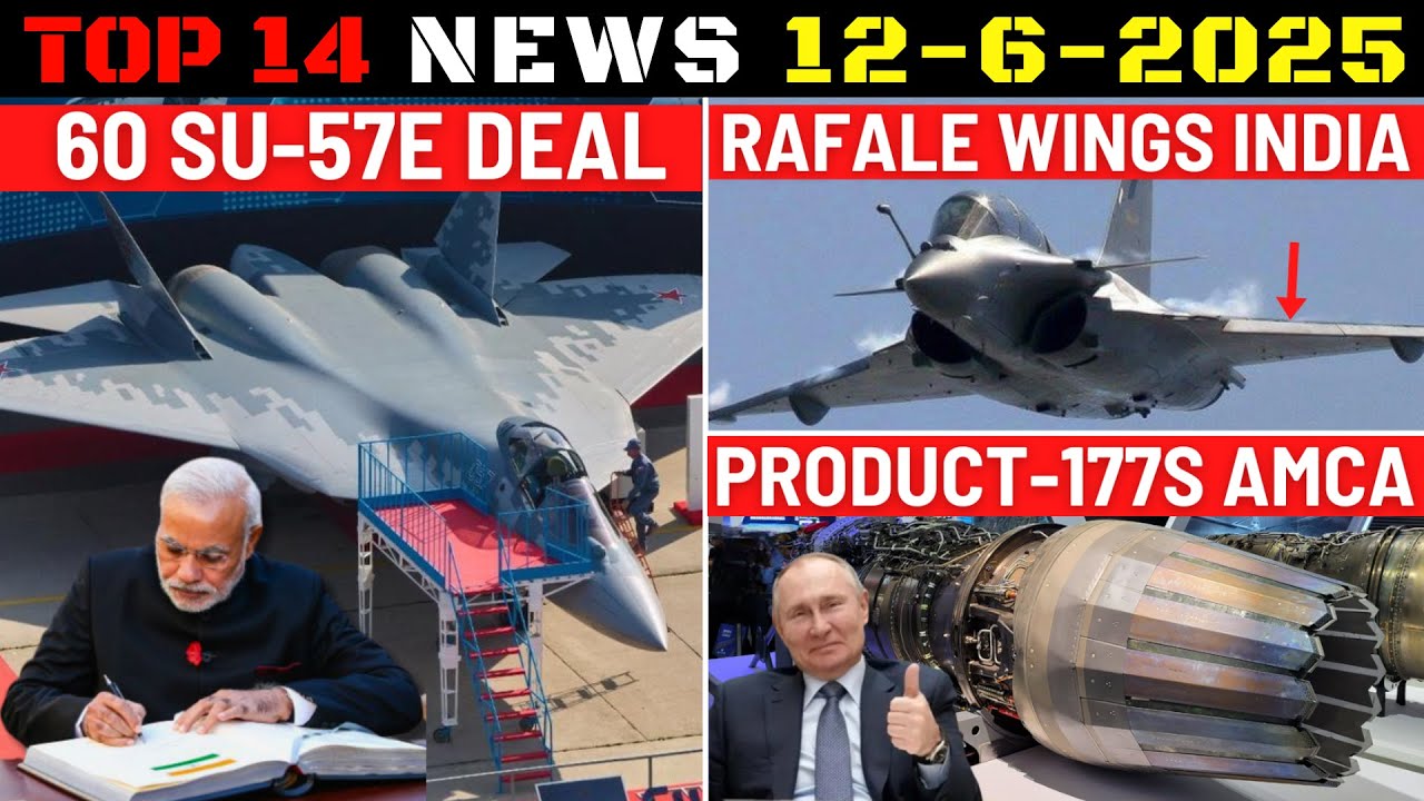 Indian Defence Updates : 60 Su-57E Deal,Rafale Wings India,Product-177S for AMCA,2 More S-400 Order