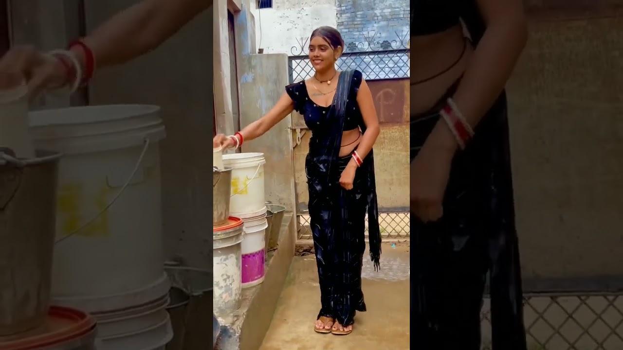 Indian Desi Bhabhi Bathing Outside #indianbhabhi #bhabhi #desigirl