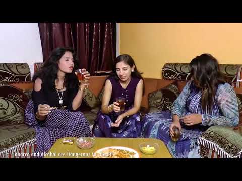 Indian Girls Enjoy Smoking & Drinking At Private Party