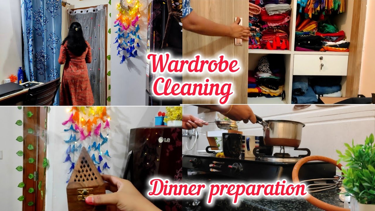 Indian Housewife Evening Routine | Wardrobe Cleaning | Dinner Preparation | Panner Biriyani |