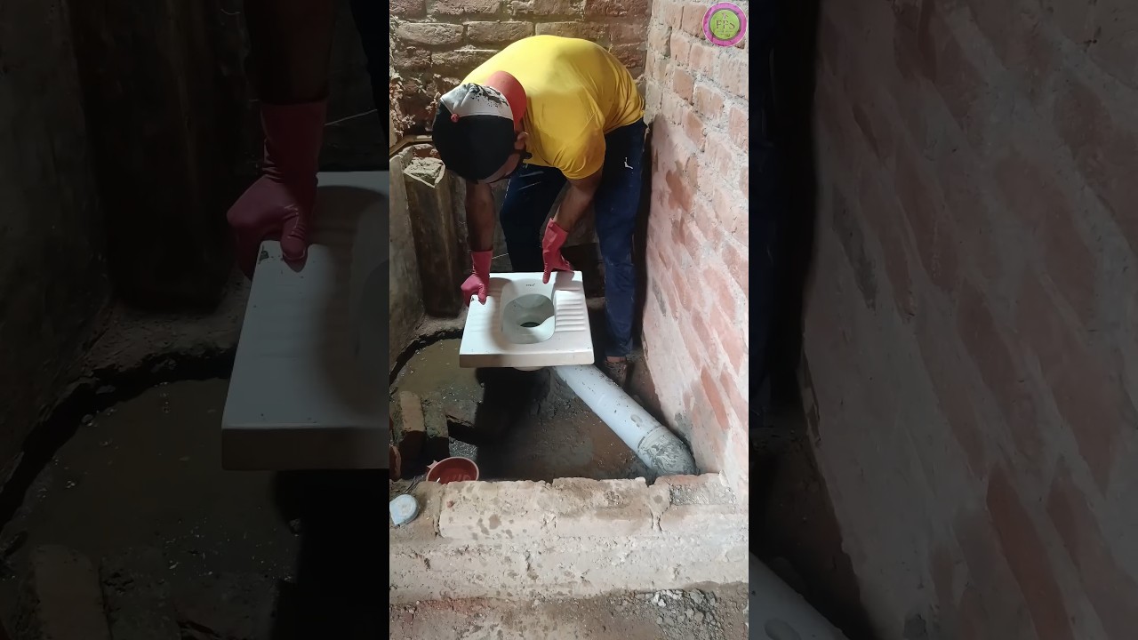 indian toilet seat fitting #toilet #desi #plumber #shorts