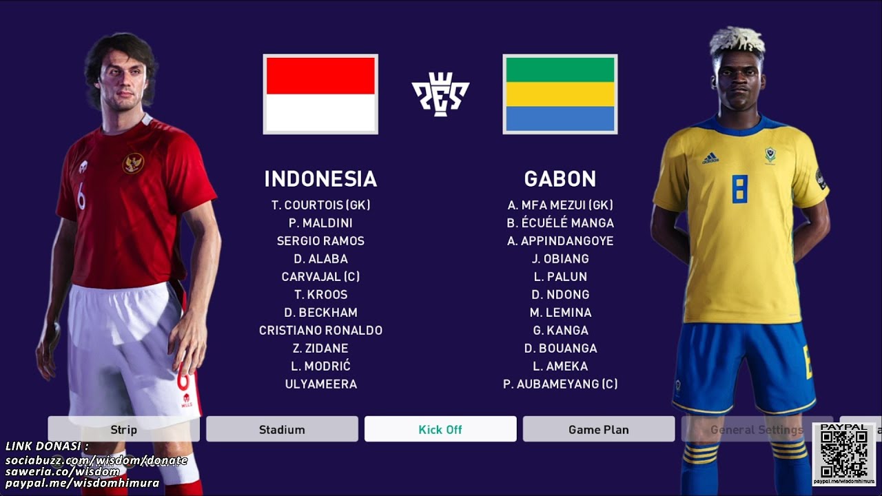 Indonesia vs Gabon - Pertandingan Persahabatan Menuju Piala Dunia 2022 | ULYAMEERA PES 2021