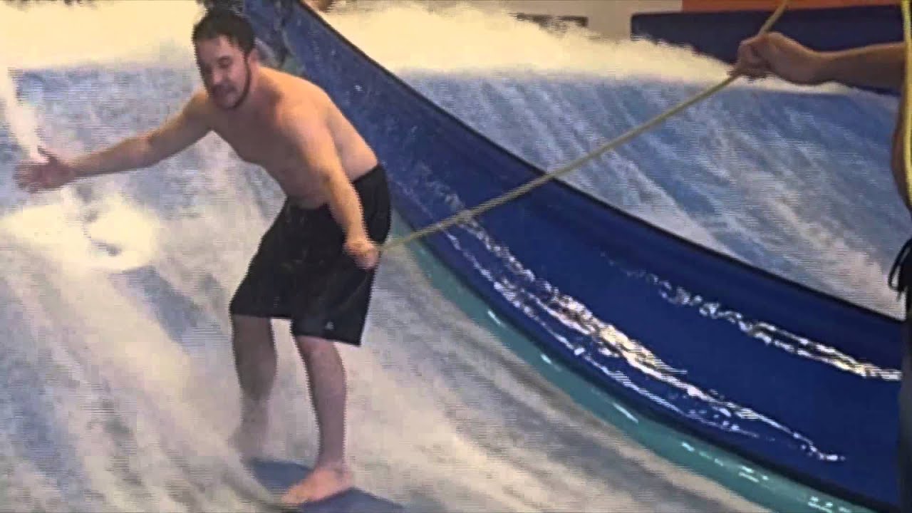 Indoor surfing espn pants fall down fail