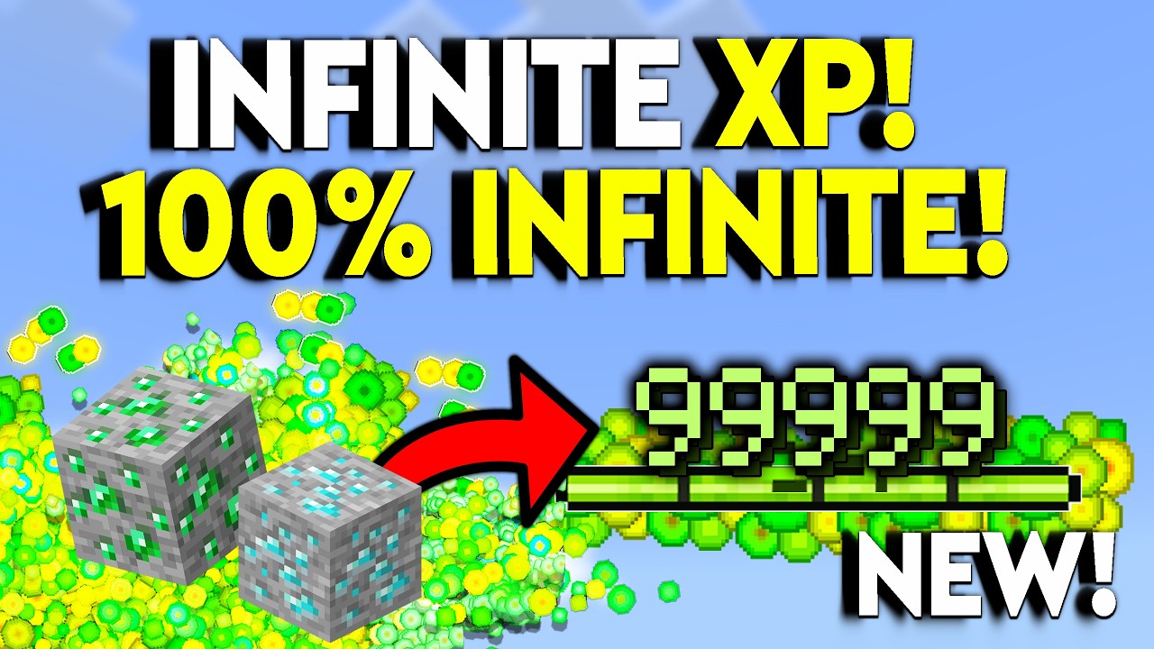 INFINITE XP Farm in Minecraft Bedrock, MCPE, Consoles 1.21!
