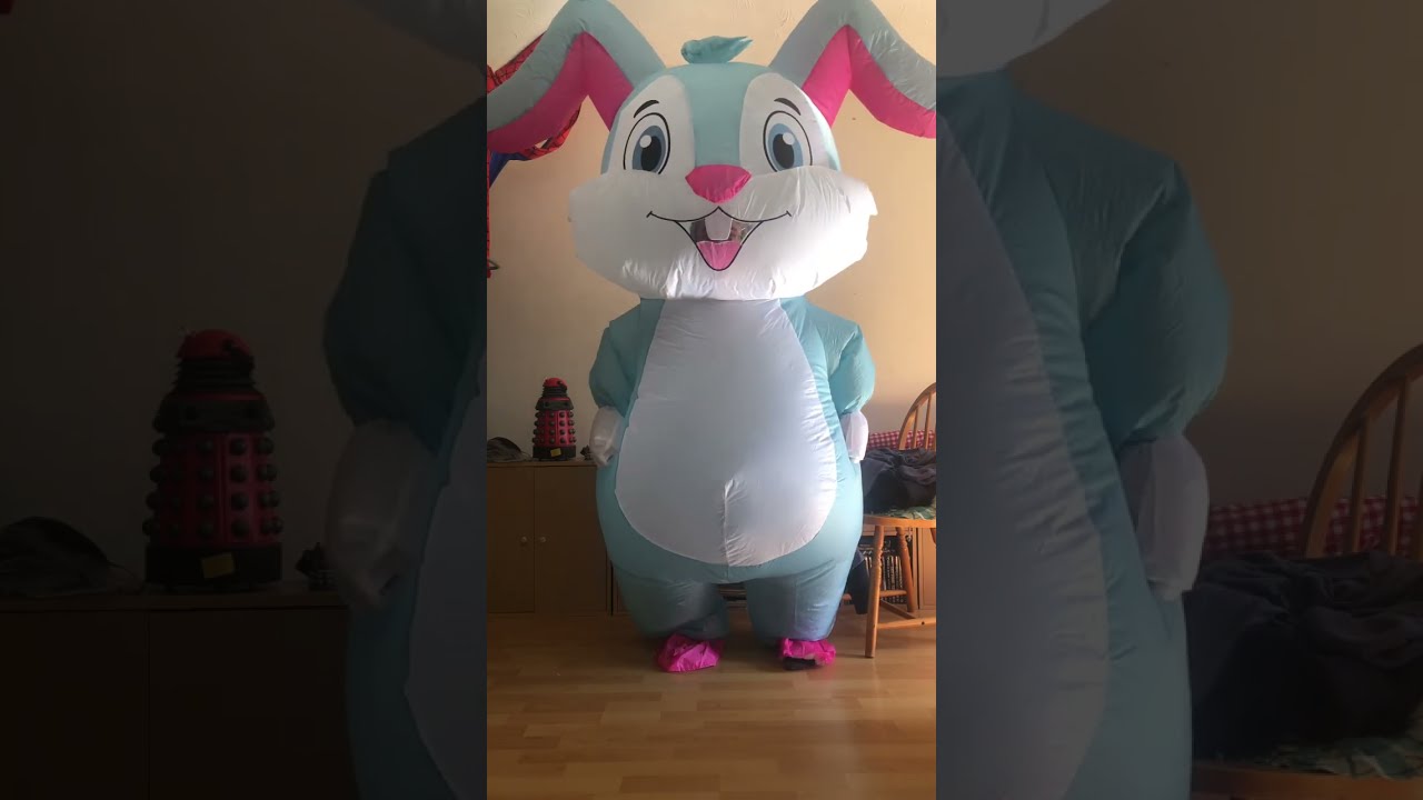 Inflatable Easter Bunny Mascot Costume 11th April 2025
