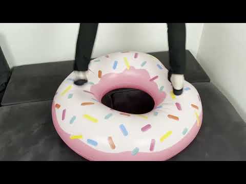 Inflatable swim ring: stomp, jump & sit, non-pop [Extra balloon sit pop at the end]