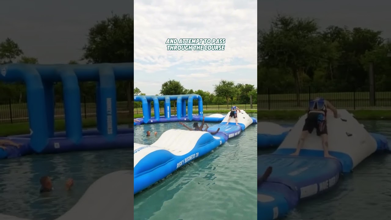 💦Inflatable Water Park in DFW @hydrouswakeparks in @littleelmtx has to be one of the most fun