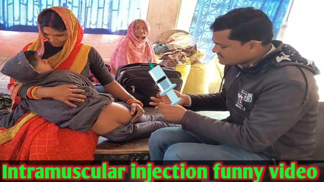 injection crying on hip funny new video / intramuscular injection hip video / injection funny video
