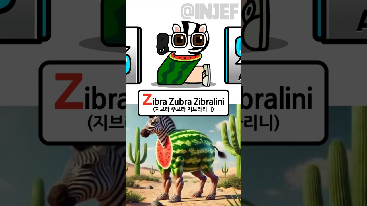 INJEF Italian Brainrot Alphabet Lore Z(Zibra Zubra Zibralini) #italianbrainrot #brainrot