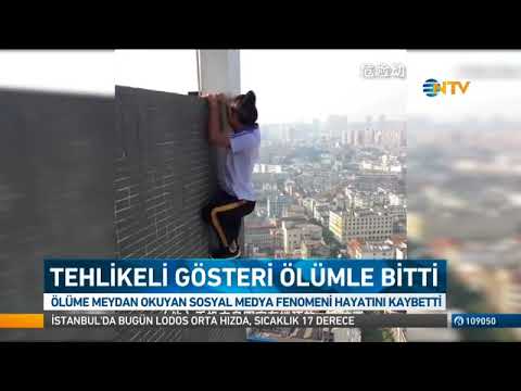 Çin'li akrobat Wu Yongning 62.kattan düştü !