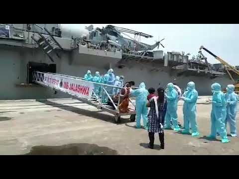 INS Jalashwa brings back 588 stranded Indians from Maldives