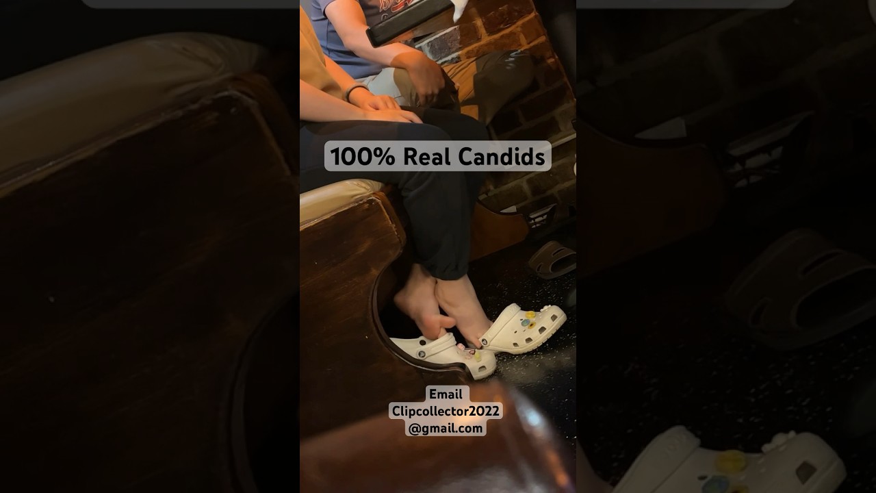 Insane candid crocs shoeplay #asian #crocs #cafe #wild #feet
