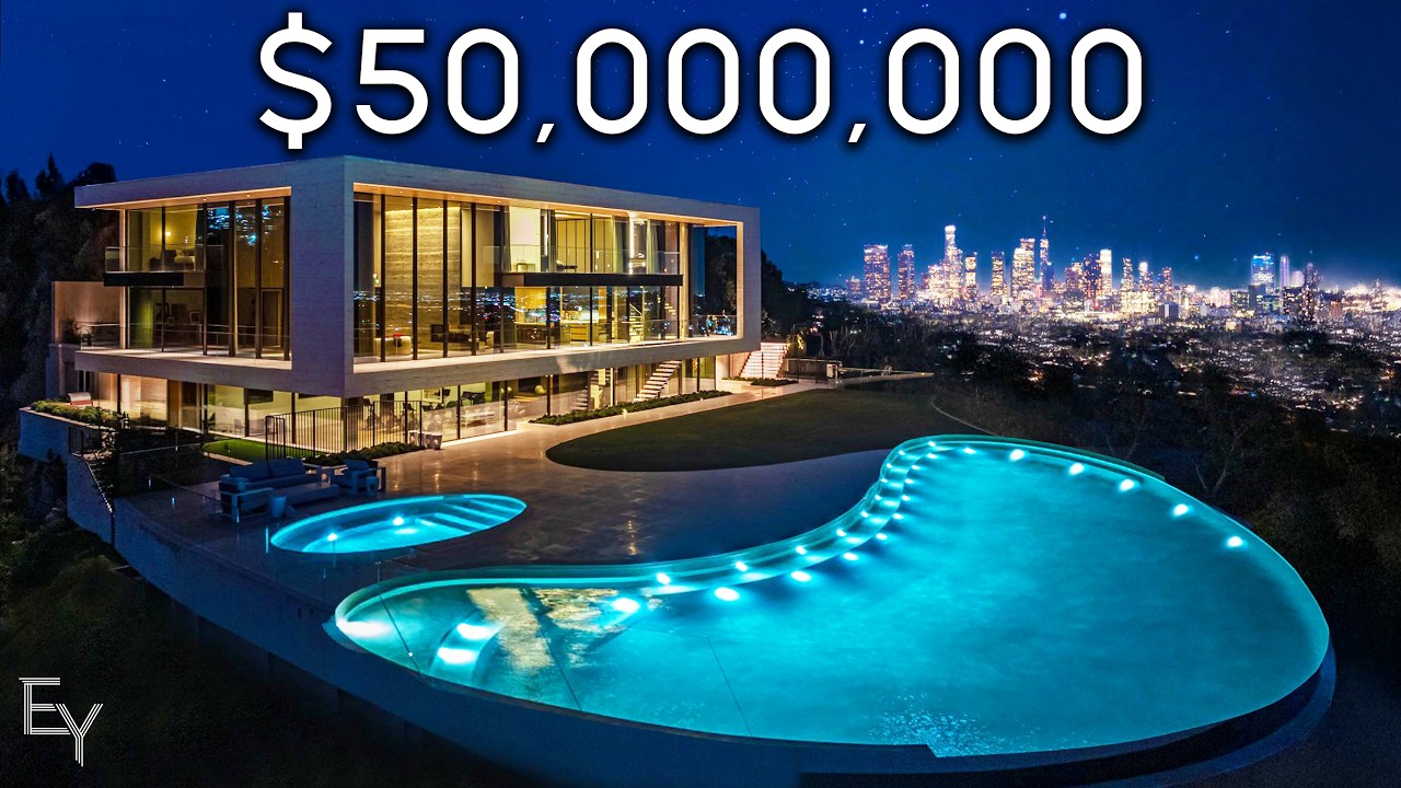 Inside a $50,000,000 Los Angeles Ultra Modern MEGA MANSION