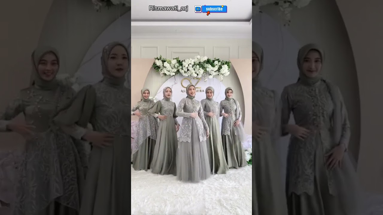 INSPIRASI MODEL GAUN BRIDESMAID MUSLIMAH  BROKAT CANTIK TERBARU 2023#kondangan #shorts #viral#ootd