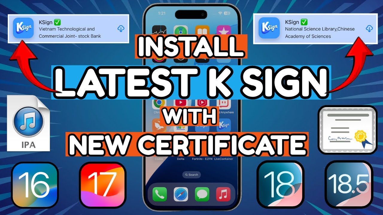 Install KSign IOS on iPhone & IPad With New Certificate (2025) | KSign iOS Guide (No PC/Jailbreak)
