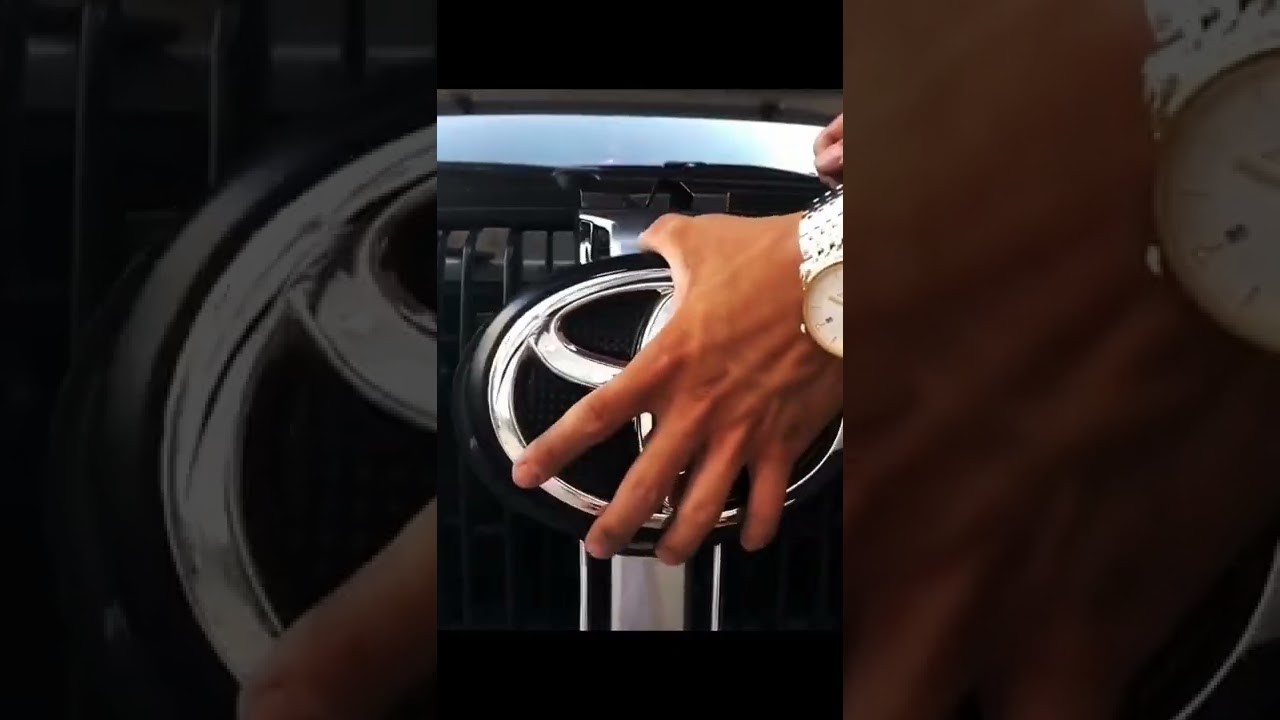 Install light up Toyota emblem lights.