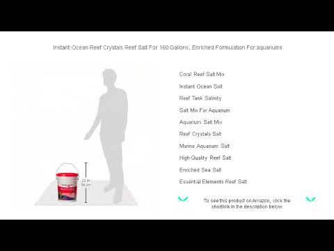 Instant Ocean Reef Crystals Reef Salt For 160 Gallons, Enriched Formulation For aquariums