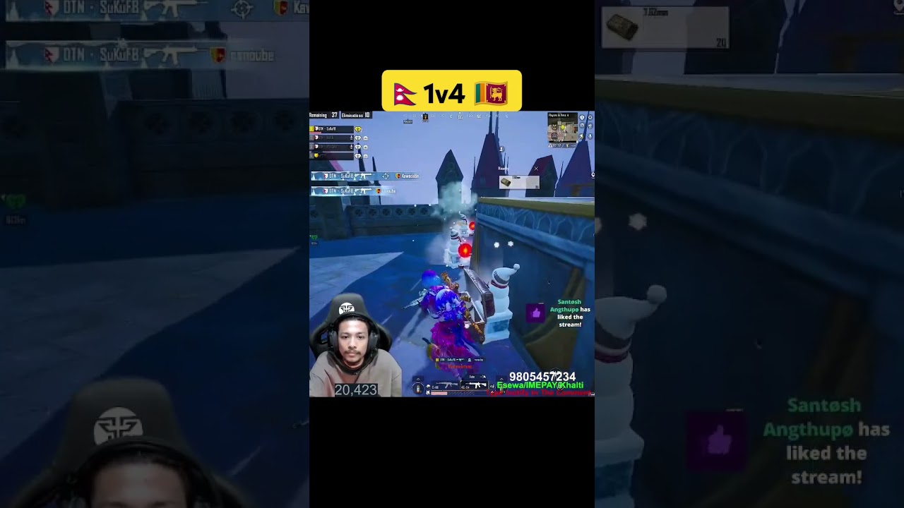 Intense 1v4 😱 #suku