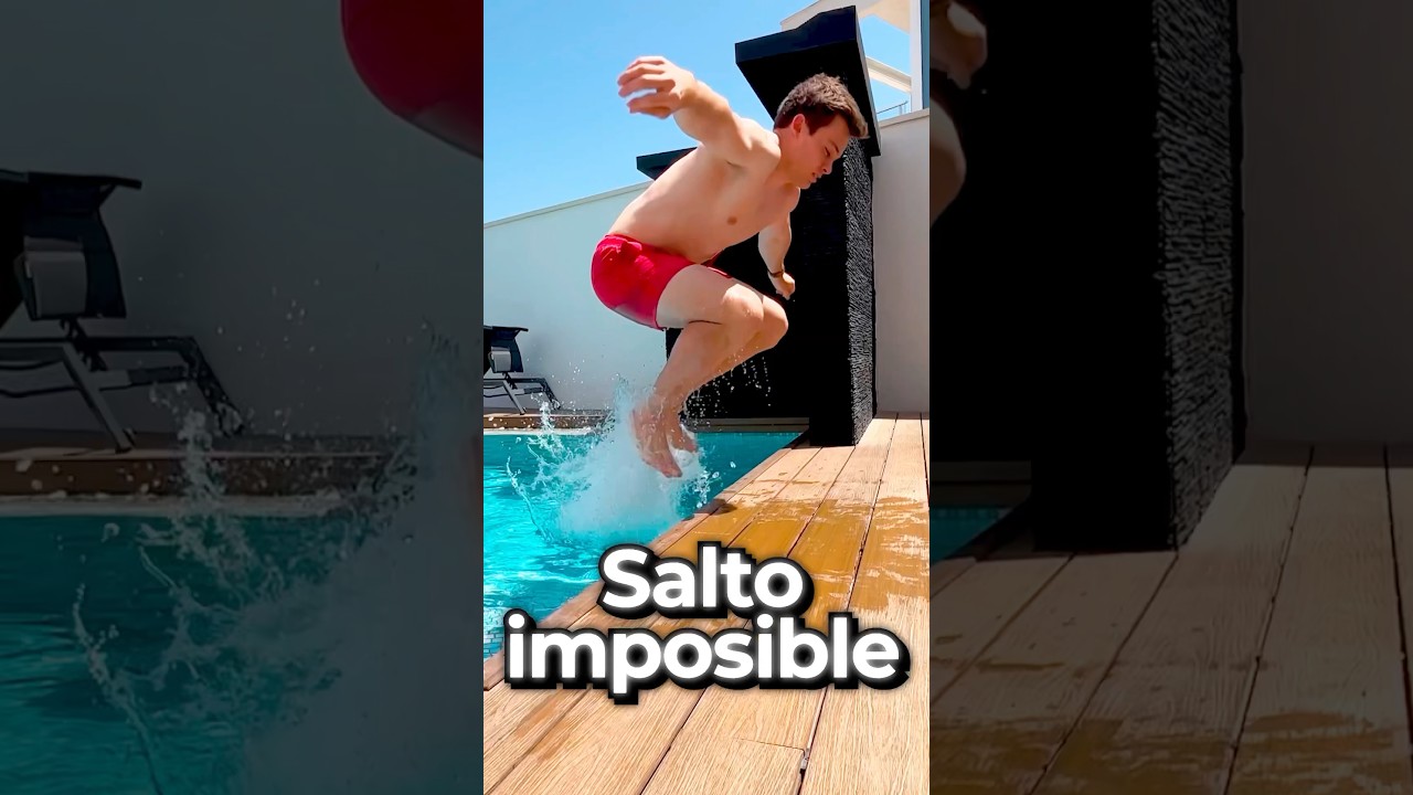 Intenté el salto imposible a la piscina