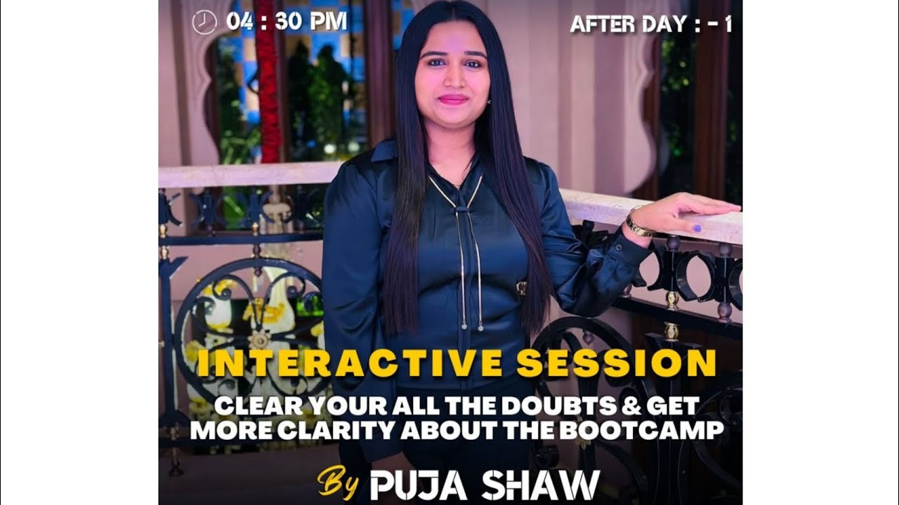 INTERACTIVE DOUBT SESSION AFTER DAY-1 DBB BY PUJA SHAW LIVE ON YOUTUBE  |  WINITY 🎯💯