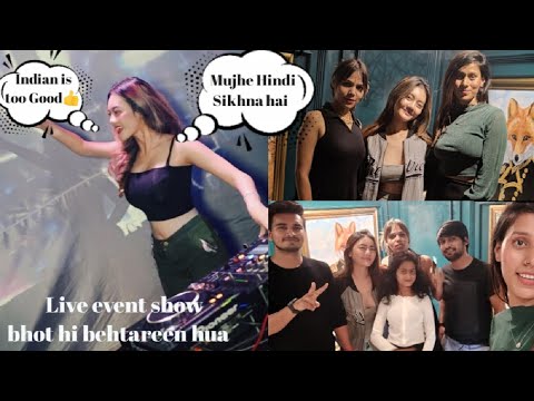 International DJ girl Ne Desi logo k sath bhot enjoy kia, unhe hindi b sikhana pda 😀 #livestream
